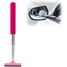 Raclette de rétroviseur - Portable - 98 cm - Rose - Rétractable - Éponge douce