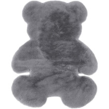 Tapis à poils longs antidérapant pour salon et chambre à coucher, tapis de jeu en peluche en forme d'ours pour enfants (140 x 180 cm)