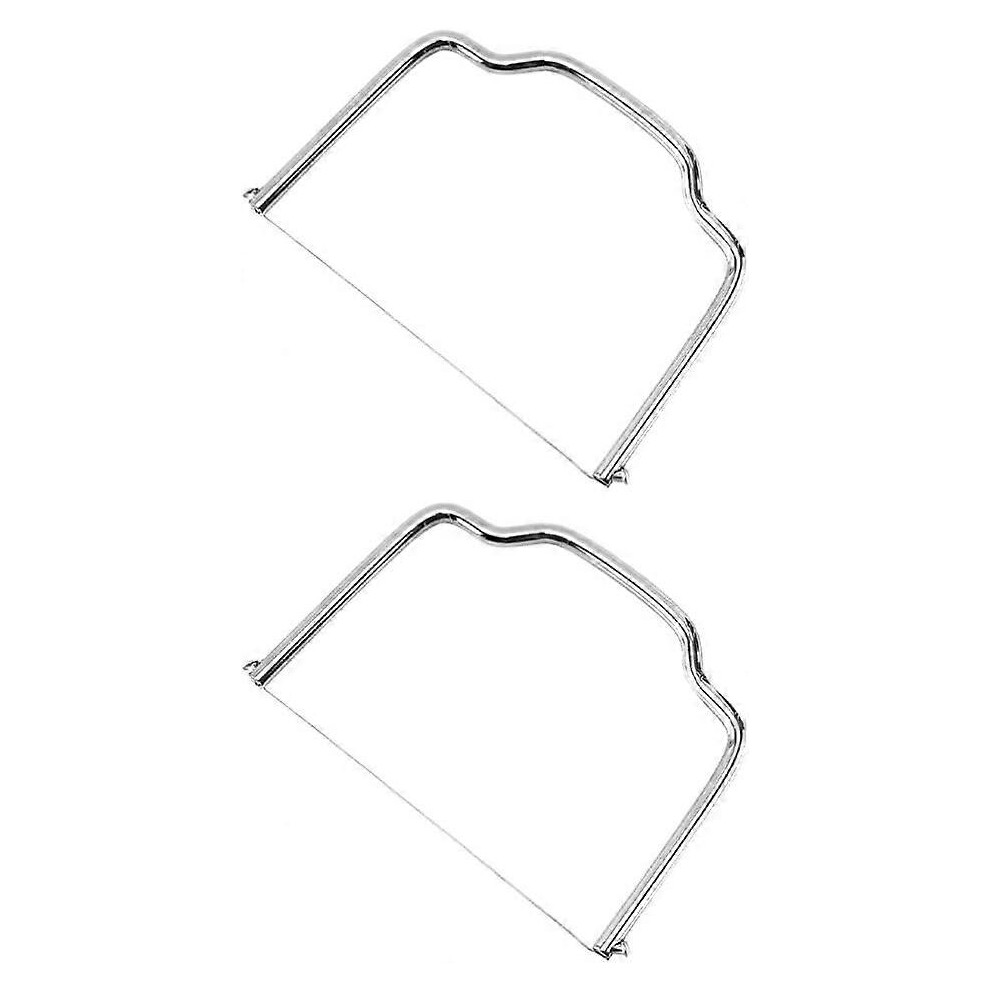 (As show, One size) 2Pcs Stainless Steel Butter Cheese Wire Cutter Cheese Slicer Easy And Fast Cutting Of Hard Or Semi-hard Cheeses