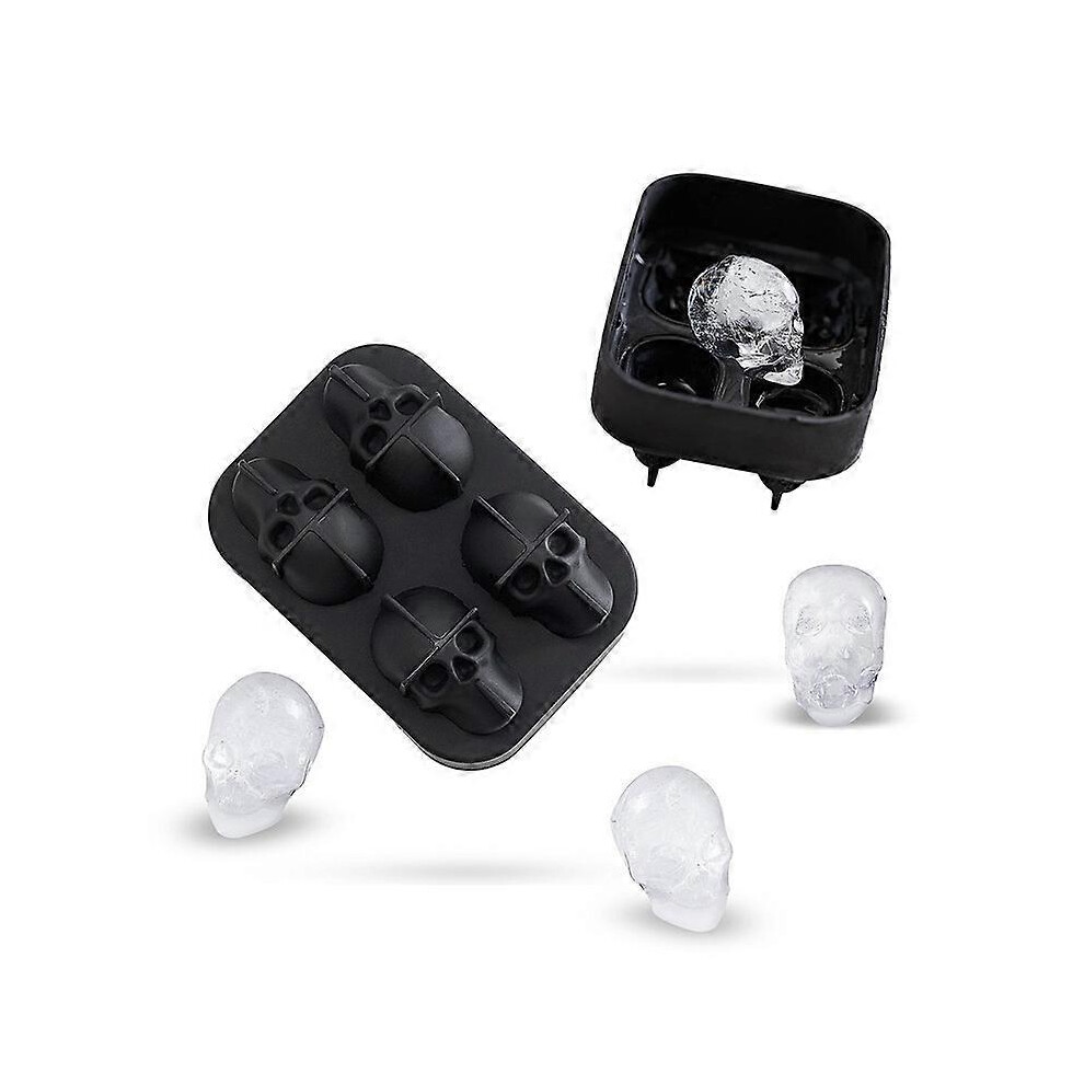 (As show, One size) Small Whiskey Ice Ball Mold Skull, 2-Set 8 Small Sphere Ice Cube Molds,1.77 Inch Small Round Ice Cube Molds, Small Ice Cube Sphere