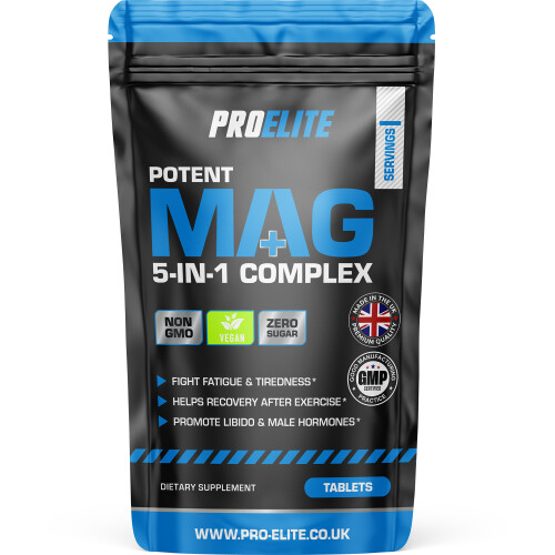 (180 Vegan Tablets) Magnesium Glycinate 5-in-1 Complex High Strength