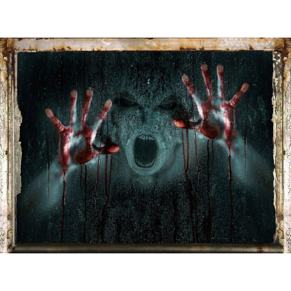 (As show, One size) Halloween scary ghost Wall Decals, Halloween Wall Stickers, Removable Halloween Wall Office Decor Scary Decorations for Bedroom Ba