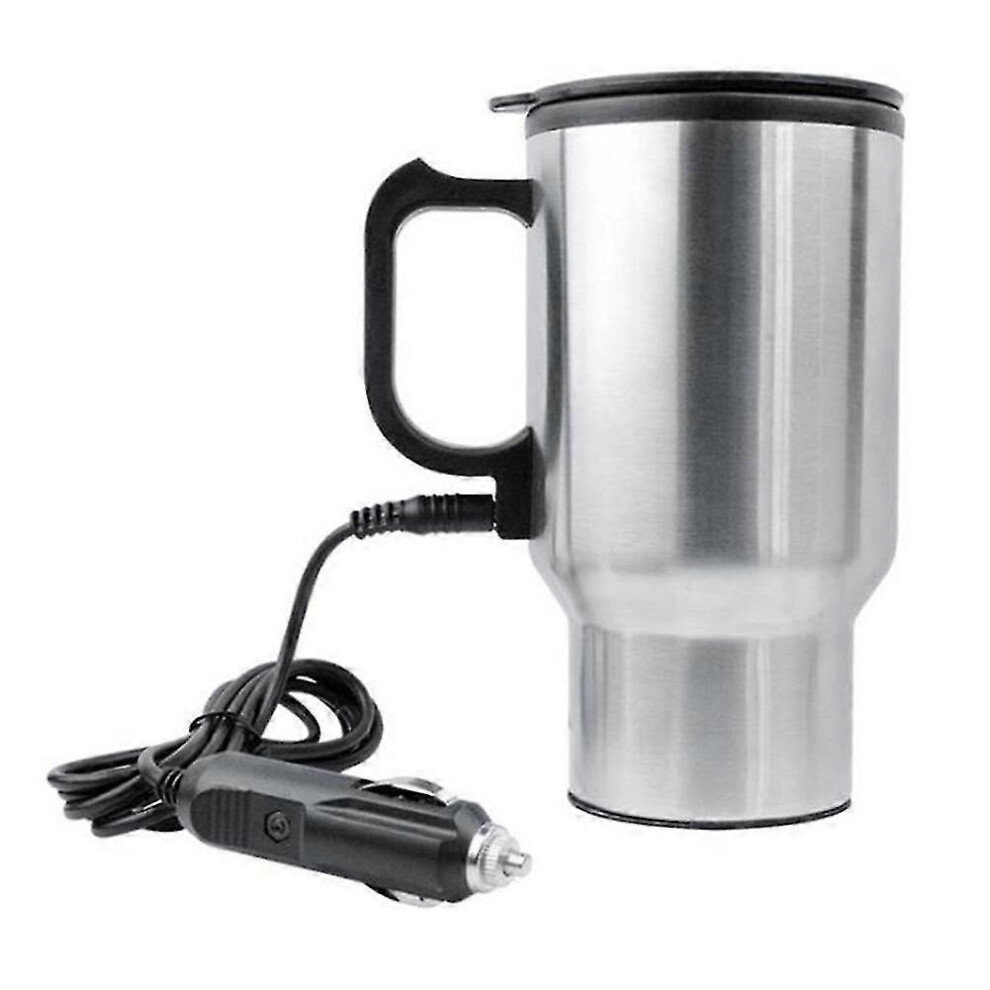 (As show, One size) 450ml Car Kettle Electric Kettle Portable Kettle Stainless Steel Cup Thermoses