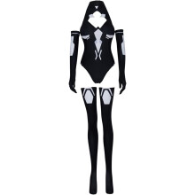 (XS, Black) Women's Bodysuit for Hyperdimension Neptunia Costume Noire Black Heart Cosplay Outfit