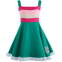 (XXXL) Princess Cosplay Star Butterfly Dress Mini Strap Dress Women Girls Halloween Costume