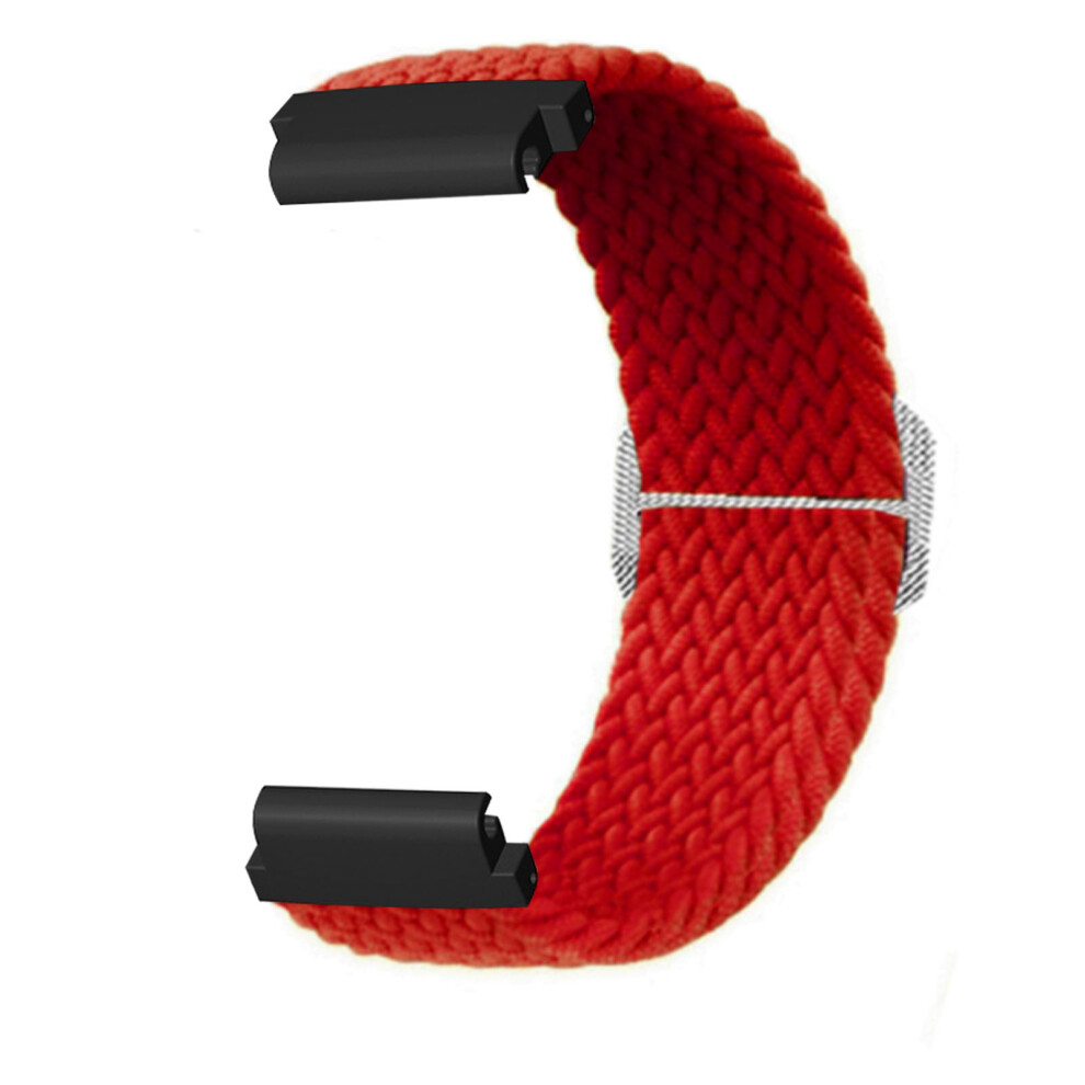 Nylon Woven Watch Strap Adjustable Buckle Wristband Replacement Sports Watch Band For Fenix 7 6 5 Red 9421318795470