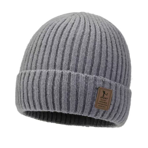 Casquette tricotée chaude avec bande à outils, Bonnet Hip Hop, automne