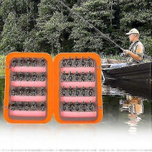 (As show, One size) 40pcs Fly Fishing Lure Kit Dry Fly Flies Baits Hooks Feather Wing For Trout Bass Fishing