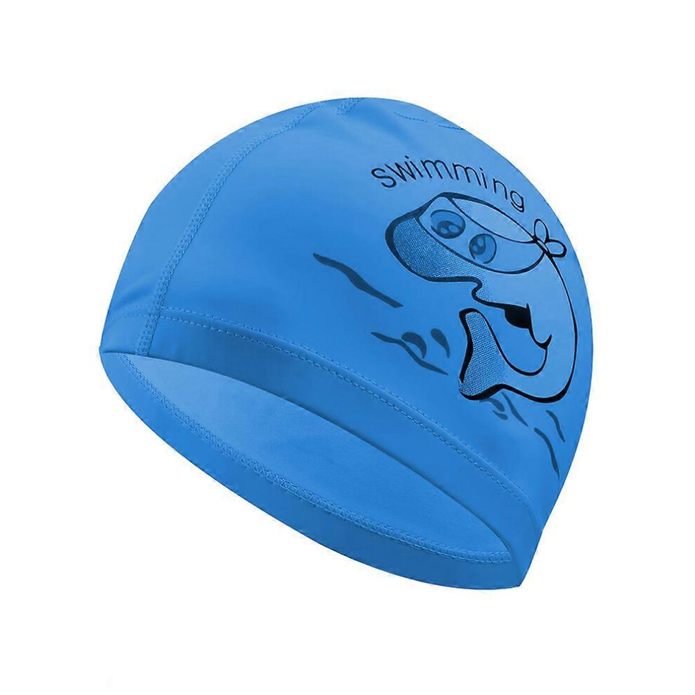 Photos - Swim Cap Kikidex  Kids  for Boys Girls, high Elasticity Swimming Cap Keeps Hair Clean Breathable Fit-Blue (As show, One size)