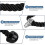 (As show, One size) Tricep Rope Cable Attachment, Bicep Pull Down Cable, Heavy Duty Nylon Tricep Push Pull Down Rope Cord For Multi Gym Cable Machine Attachment1pcsblack 4