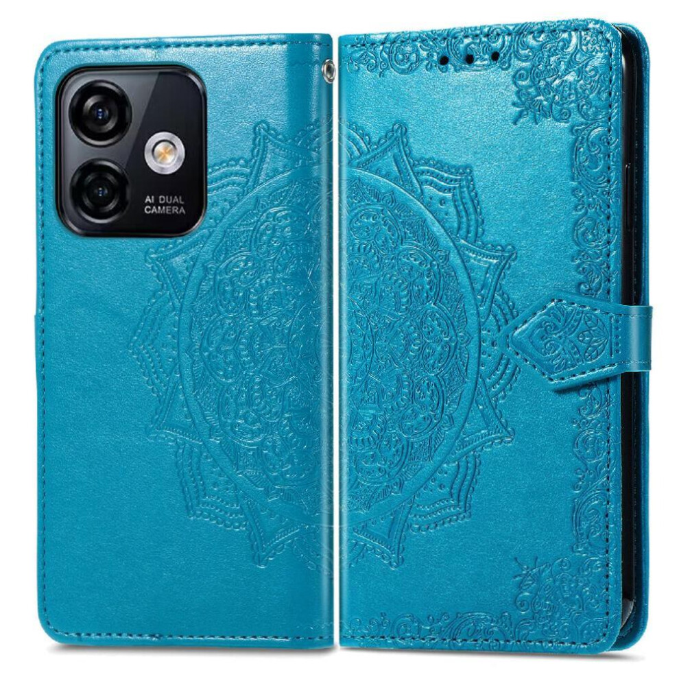(Blue) Flip Case For Ulefone Note 18 Ultra Simple Business Leather Case Shockproof Exquisite Pattern Flip Cover Blue 764563787074