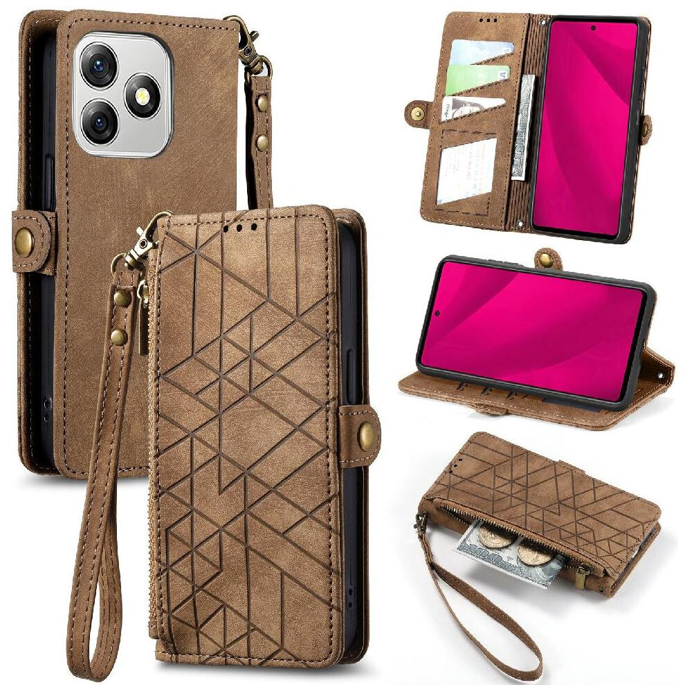 (Brown) Flip Case For Ulefone Note 18 Ultra Flip Cover Simple Business Shockproof Wallet Leather Case Brown 764563787180