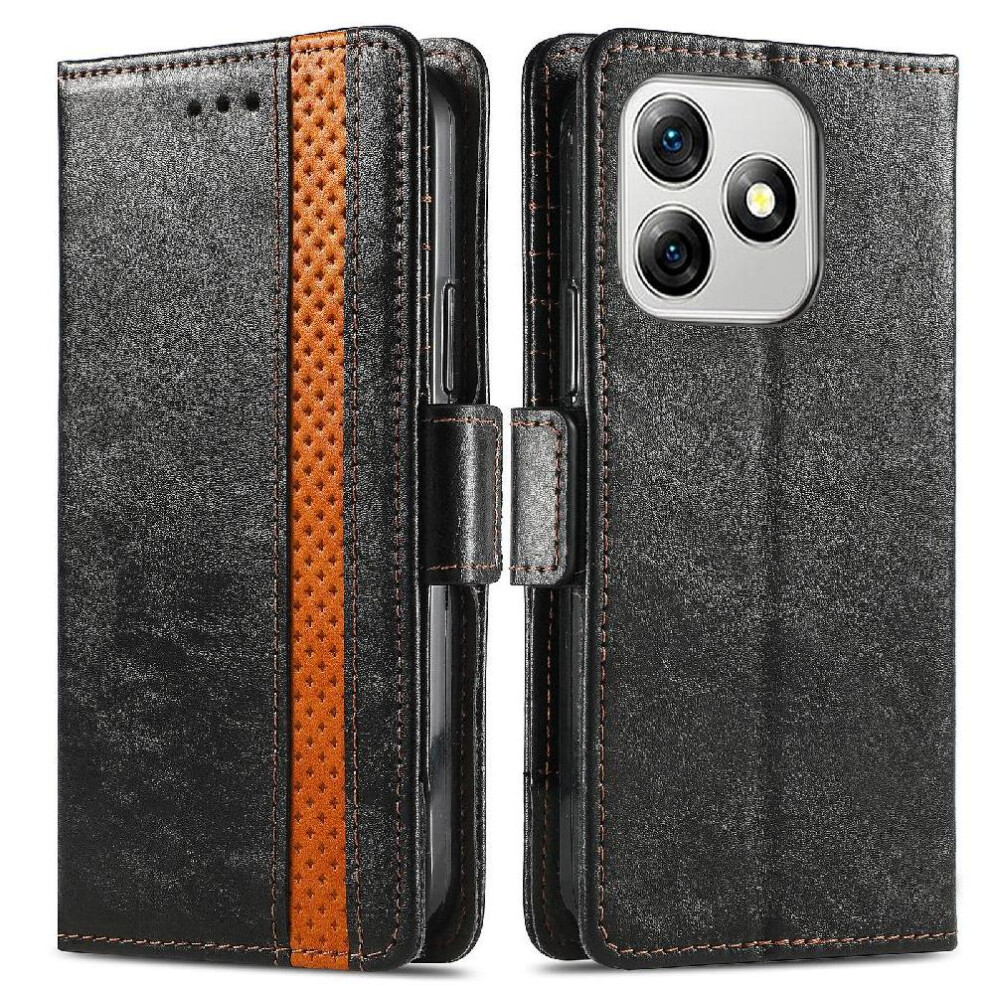 (Black) Case For Ulefone Note 18 Ultra Wallet Multi-Color Splicing Multi-Card Slot Business Black 764563787234