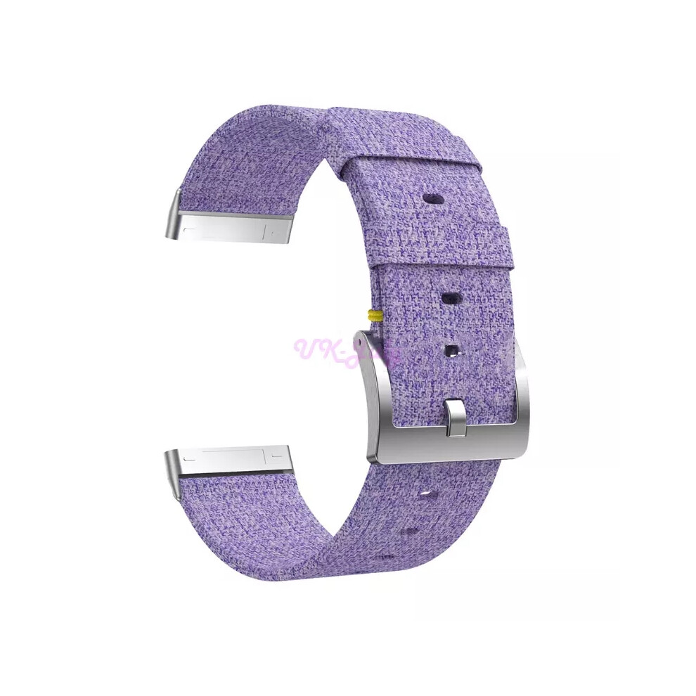 (, Versa 4/ Sense 2) For Fitbit Versa 2 3 4 Nylon Woven Fabric Strap Band Watch Sense Replacement Purple 6963793909711