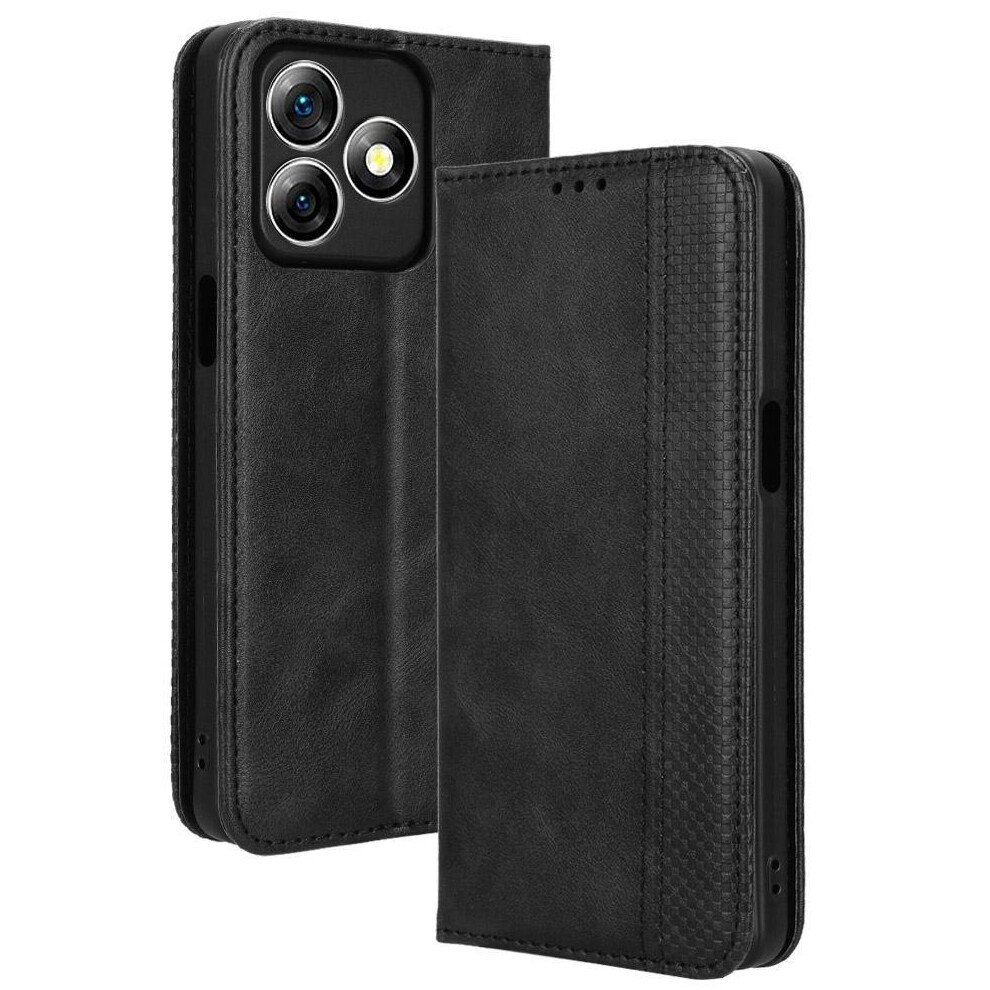 (Black) Case For Ulefone Note 18 Ultra Wallet Magnetic Closure Pu Leather Black 764563787609