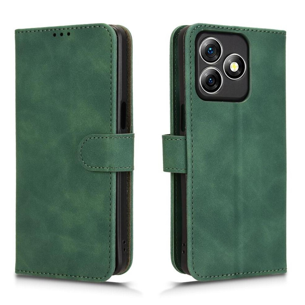 (Green) Flip Case For Ulefone Note 18 Ultra Card Slots Holder Kickstand Wallet Side Buckle Pu Leather Green 764563787777