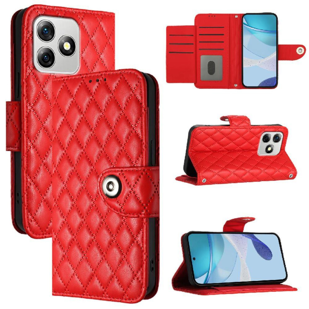 Photos - Case   for Ulefone Note 18 Ultra Wrist Strip Wallet Cover Card Holder Shockproof Stylish Protective(Pink)