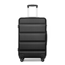 (19, Black) 19+24+28inch Hard Shell ABS Suitcase Cabin Hand 4 Wheels Luggage