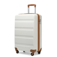 (24, cream) 19+24+28inch Hard Shell ABS Suitcase Cabin Hand 4 Wheels Luggage