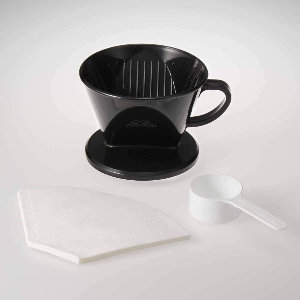 Kalita Coffee Dripper Hanger Set With Filter Measuring Cup Coffee Paper Filter 102 Filter Paper X 10 Measuring For 2 To 4 People Drip Equipment For 2