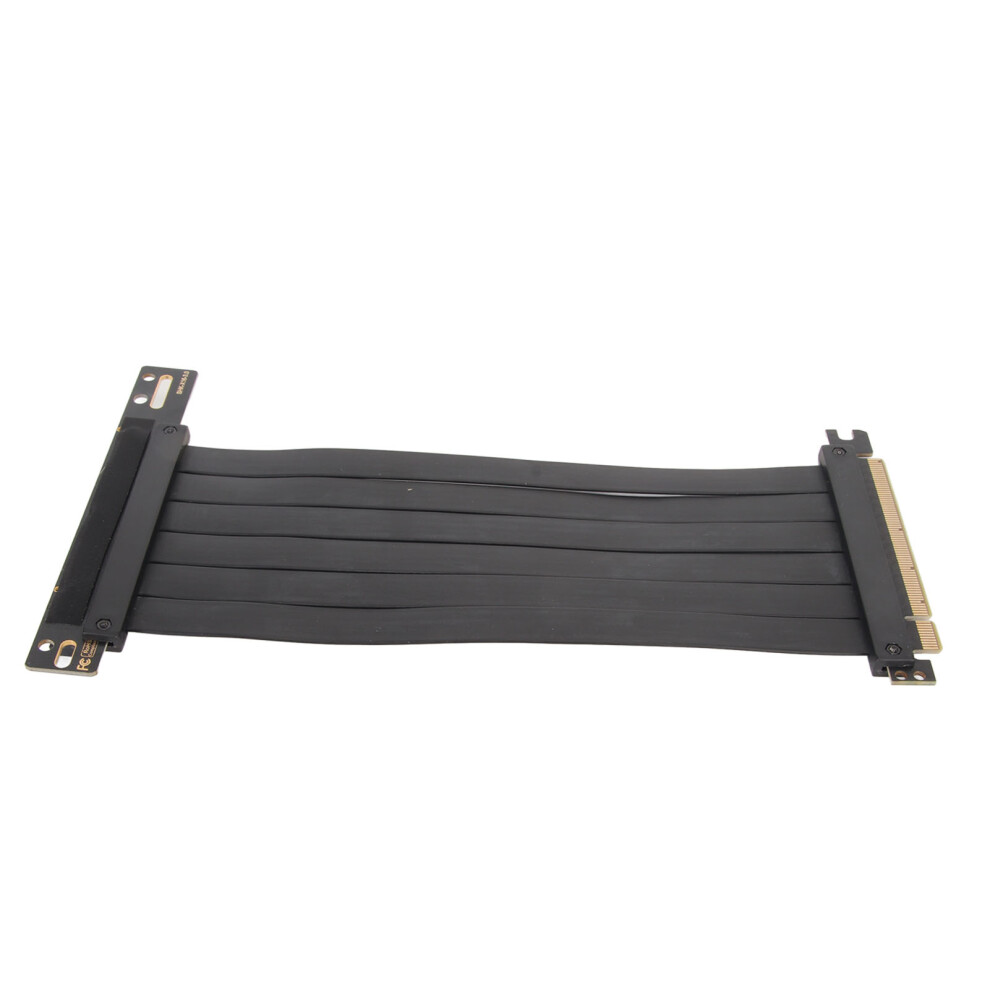 Pcie 3.0 X16 Riser Cable High Speed Flexible 90 Degree Extender Card Extension Port Graphics Card Extension Cable 30Cm / 11.8In Black 4611318851879