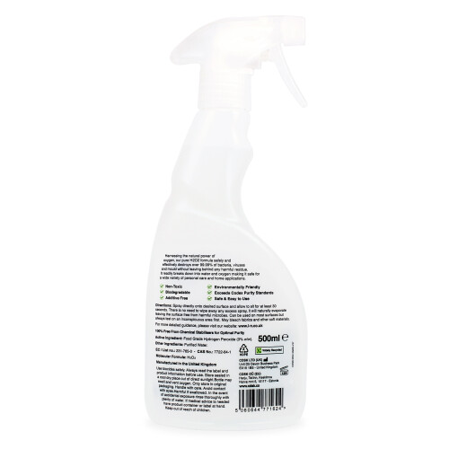 3% Food Grade Hydrogen Peroxide - 500ml Spray - Pack of 6 2