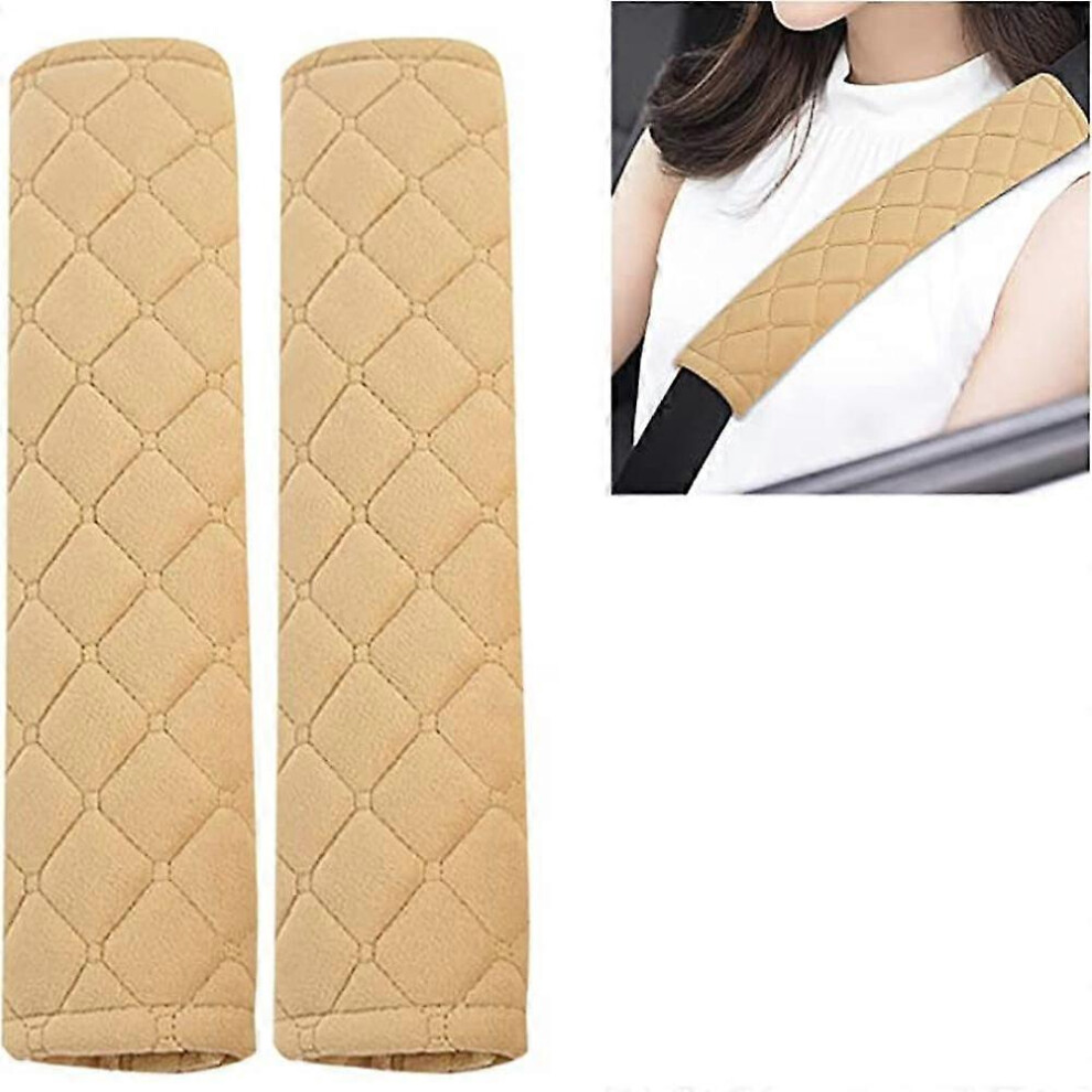 (As show, One size) 2pcsSoft Car Seat Belt Cover Universal Auto Seat Belt Covers Shoulder Pad Protector Seat Belts Shoulder Protection