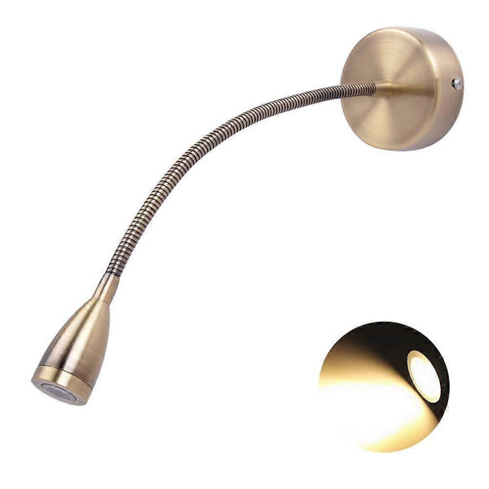 (As show, One size) 1 Pcs Flexible Wall Reading Lights Bedside Lamp with Switch, LED Bedside Lamp Spotlight Bedroom Light Hotel Room Reading Lamp Pipe Spotlight, 3W, 3000