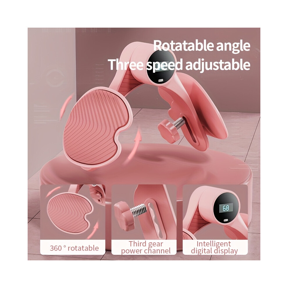 Gintooyun Pink (Pink) 1Pc With Counting Functionthigh Trainer Hip Trainer Kegel Exerciser, Pelvic Floor Trainer, Kegel Trainer For Postpartum Rehabilitation