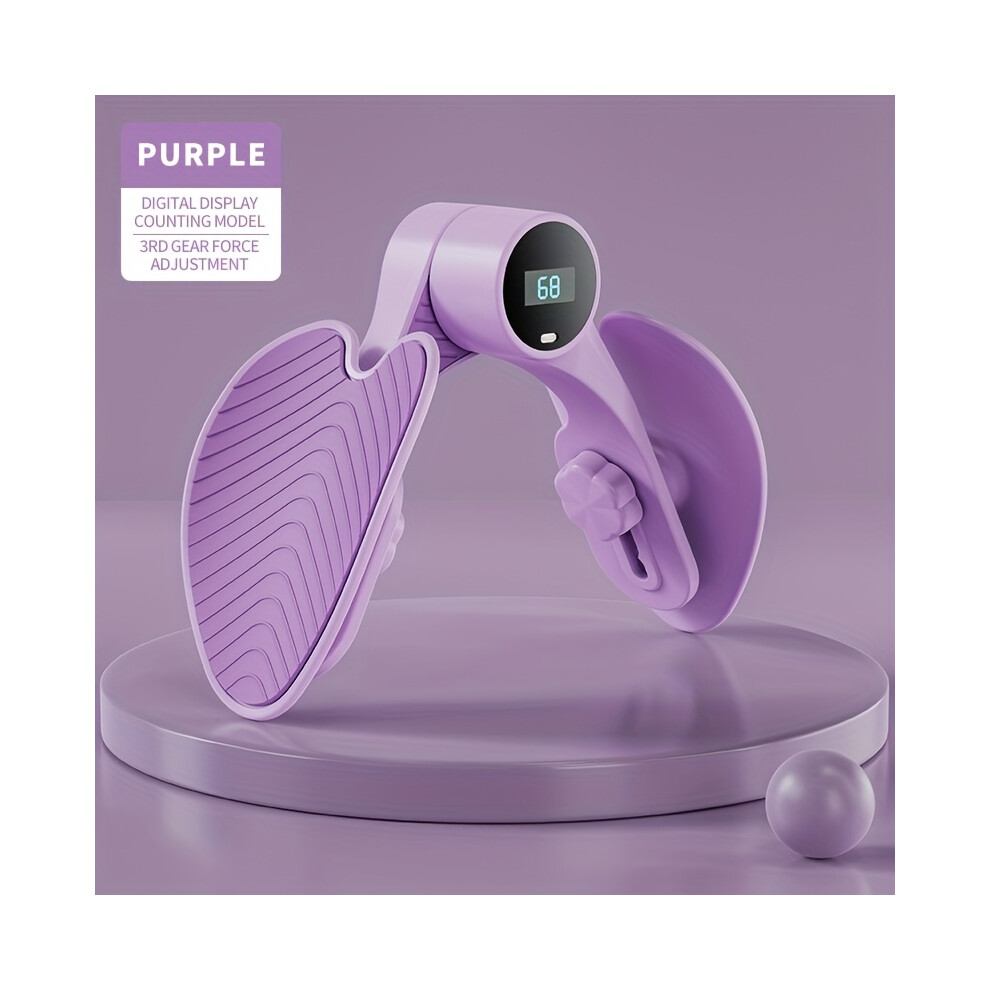 Gintooyun Purple (Purple) 1Pc With Counting Functionthigh Trainer Hip Trainer Kegel Exerciser, Pelvic Floor Trainer, Kegel Trainer For Postpartum Rehabilitation