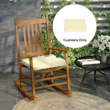 Outsunny Set of 6 Chair Cushion Seat Pads Dining Chair w/ Straps Indoor Outdoor