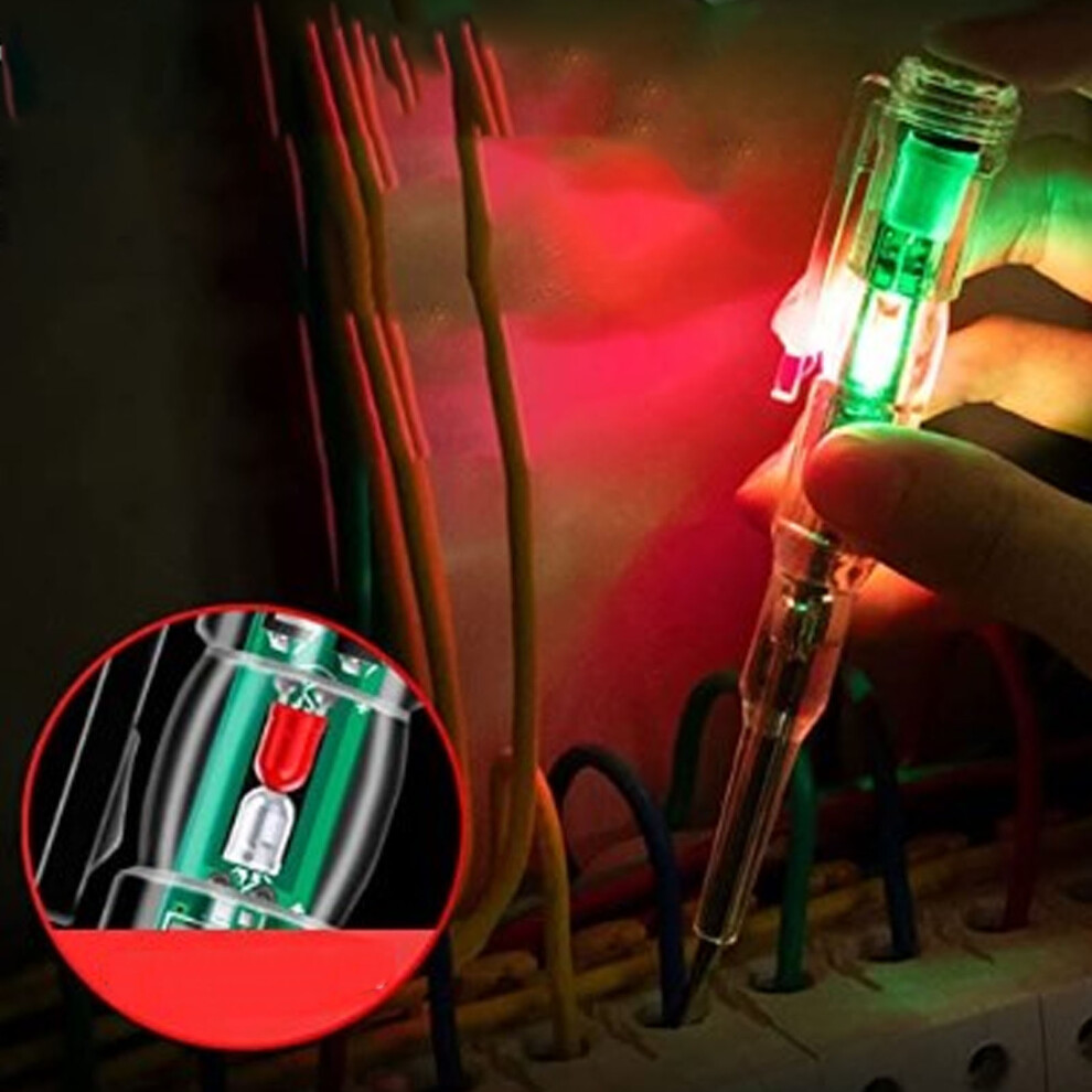 Voltage Tester Professional High Brightness Tri Color Electrical Tester Pen With Buzzer Alarm 4681318871610
