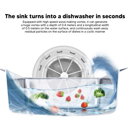 Mini Dishwasher Wave Making Ultrasonic Dish Washing Machine USB Powered High Efficiency Sink Dishwasher 2