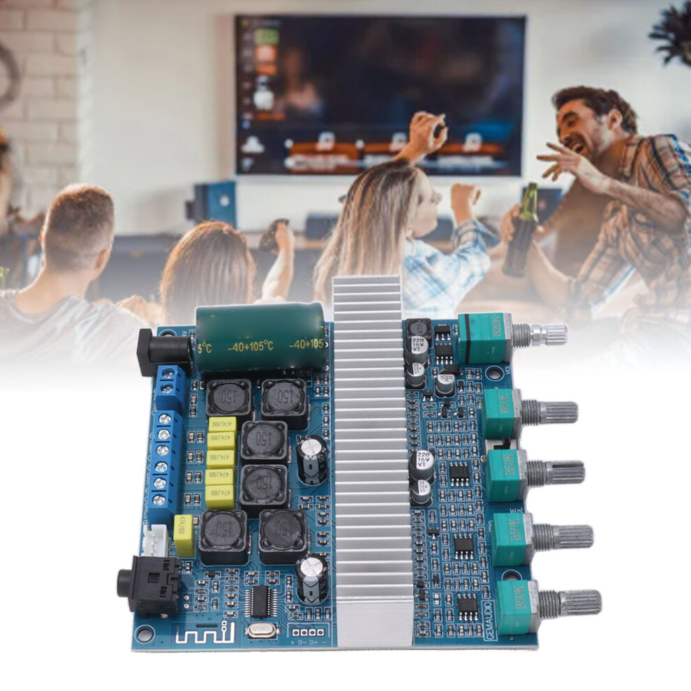 Subwoofer Amplifier Board High Power Bluetooth Audio Amp Dc12vâ24V 2.1 Channel Tpa3116 50W+50W+100W 8791318910830