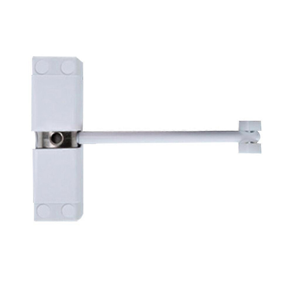 (As Show, One Size) 20-70Kg White Zinc Alloy Adjustable Surface Mounted Automatic Spring Closing Door Closer Fire Rated Door Stopper 8031297150965