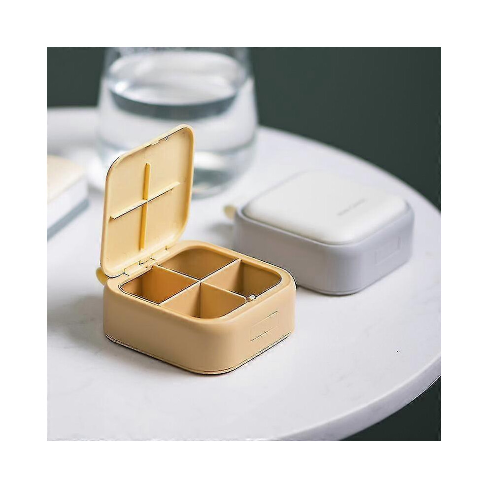 Kikidex (As Show, One Size) 4 Compartments Travel Pill Organizer-Daily Pill Box Organizer
