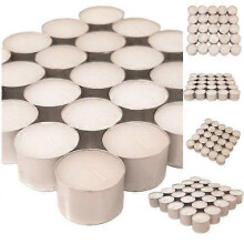 (50PCS, One size) 100 Tea Night Lights Candles 8 HOUR LONG BURN Unscented Tealights Nightlight 8HR