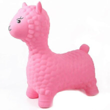 (As show, One size) Hobby horses lama alpaca pink jumping horse jump lama kids bouncing toys children animal toys