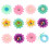 50 Pcs Élastiques à Cheveux pour Filles Fleurs Mignonnes Multicolores 4