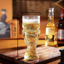 (L, One size) Ornament Craft 2022 Hercules Drink Bottle Beer Mug Glass Cup Football Model