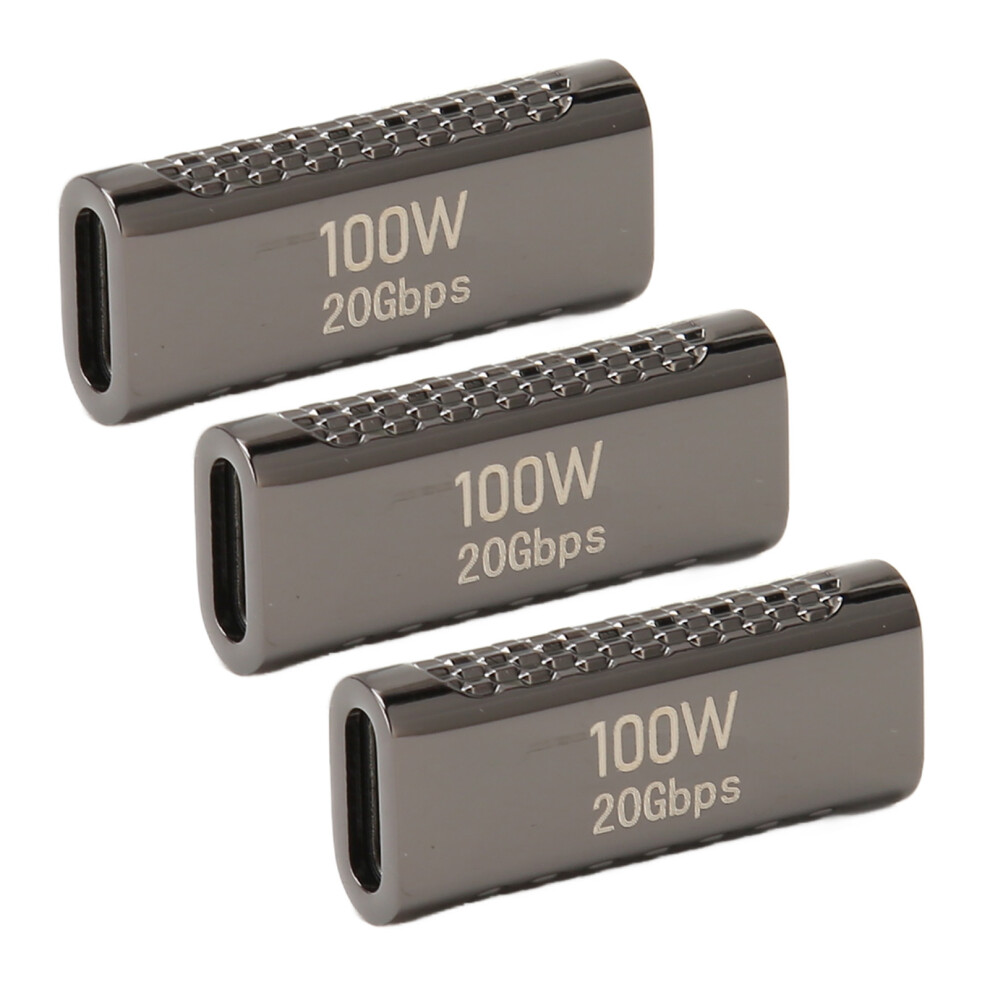 3Pcs Usb C Female To Female Adapter Support Up To 20Gbps Data Transfer 100W Power Delivery 8K 60Hz Video Pass Usb C Coupler 7651318917738