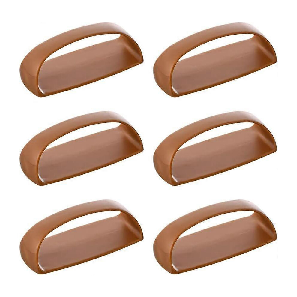 (As Show, One Size) 6 Pack Self-Stick Instant Cabinet Handle Pulls Drawer Pull Helper With Adhesive Sliding Door Handle Stick On Handle 6Pcs/Set (Brow 4633503714714