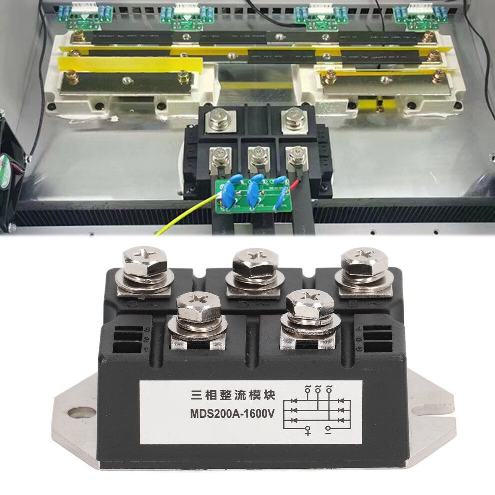 Bridge Rectifier 200A 1600V 3 Phase Diode Power Module Copper Plate Heat Dissipation 7681318931014