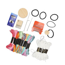 Mini Webrahmenmaschine 14 Haken 18 Farben Tragbares DIY Reparatur Bastelwerkzeug