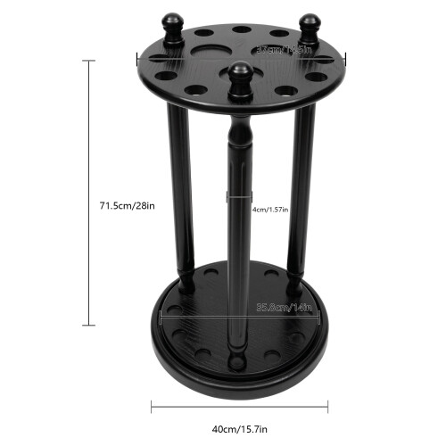 9 Pool Stick Holder, Wood Billiard Cue Rack 1