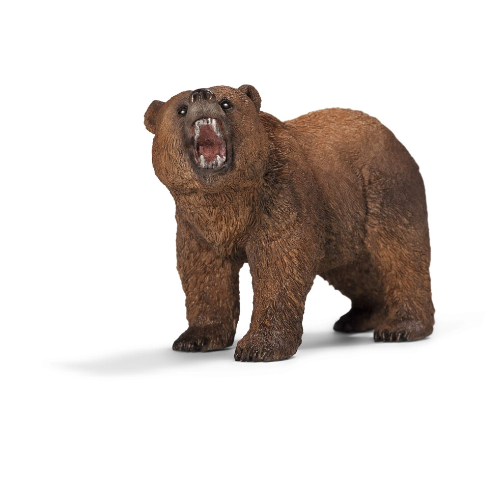 Schleich Wild Life Realistic Grizzly Bear Figurine - Hand-Painted and Detailed Animal Figure for Kids Perfect Toy for Fun and Imaginative Adventures
