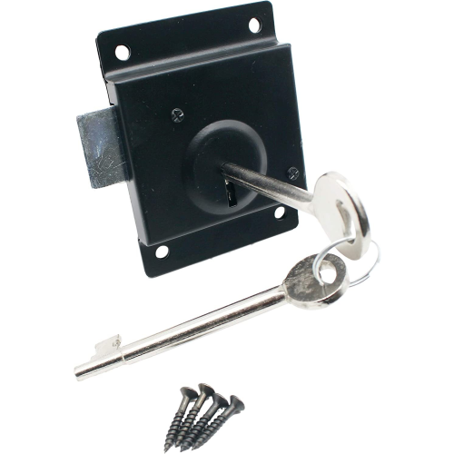 Press Lock Shed Gate Door Deadlock Security 75mm Face Fixing 1