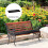 Outsunny Outsunny 2-Seater Bench Cushion Polyester Cover Seat Pad Replacement Black 1