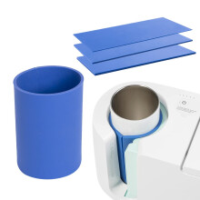 PYD Life 9.8 x 4.7 Inch Blue Silicone Mug Tumbler Wrap for Cricut Cup Press Machine,3 Pieces 3 Thicknesses Suitable for Sublimation Skinny Tumbler Kid