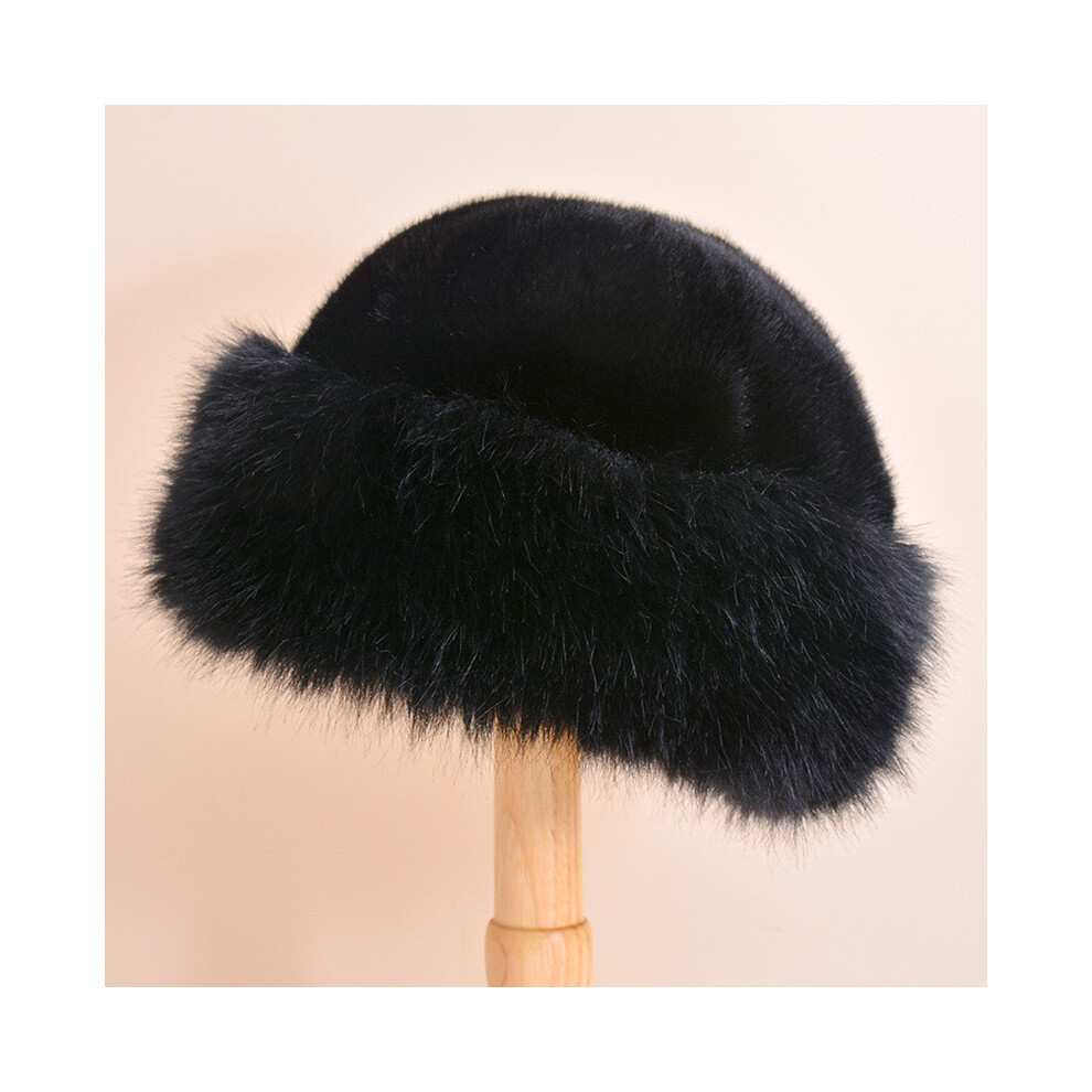 (Black)Sombrero Mongol De Felpa De Invierno Con Orejeras A Prueba De Viento Para Mujer Y Ropa Informal-image